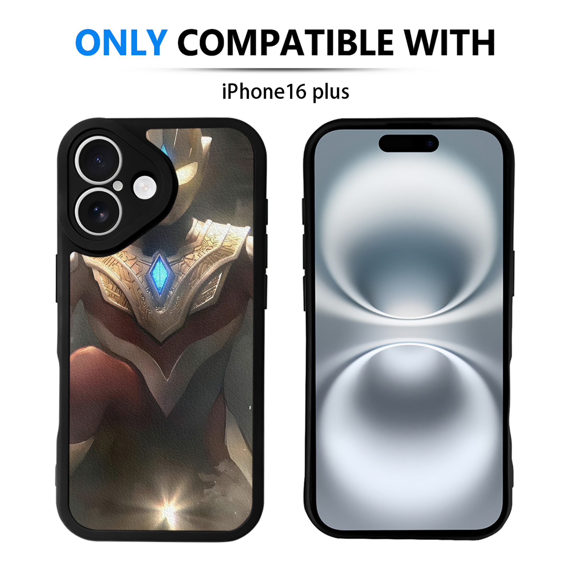 （画像用） ウルトラマン Ultraman 【iPhone 16シリーズ対応】シリコンスマホケース（レザー調） 材質：シリコン